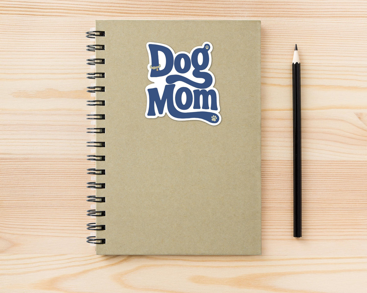 Alternate view of the Dog Mom Retro Sticker