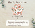 Alternate view of the Blush Floral Paw Print Magnet