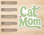 Alternate view of the Cat Mom Retro Sticker
