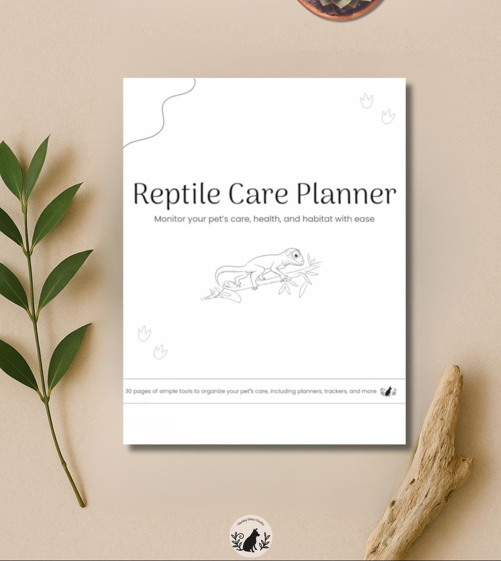 Preview of pages included in the Reptile Care Planner, Printer-Friendly