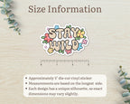 Alternate view of the Stay Wild Retro Wildflower Sticker