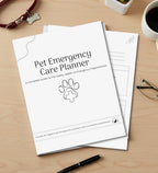Preview of pages included in the Pet Emergency Care Planner
