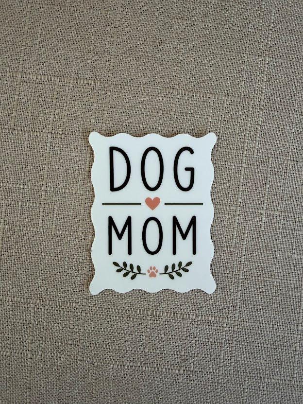 Alternate view of the Dog Mom Handwritten Sticker