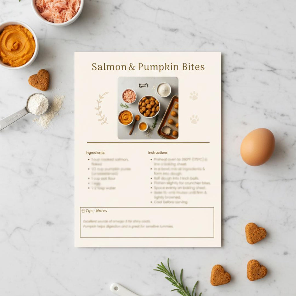 Preview of pages included in the Homemade Dog Treat Recipe Book