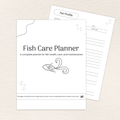 Fish Care Planner, Printer-Friendly printable PDF preview