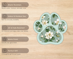Magnolia Sage Floral Paw Print Sticker features including water resistance, UV resistance and matte finish