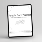 Reptile Care Planner, Printer-Friendly displayed on a tablet